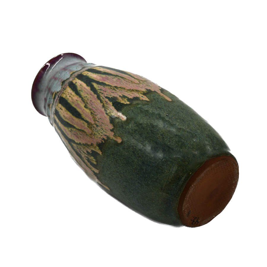 Studio Pottery Drip Glaze Vase-4