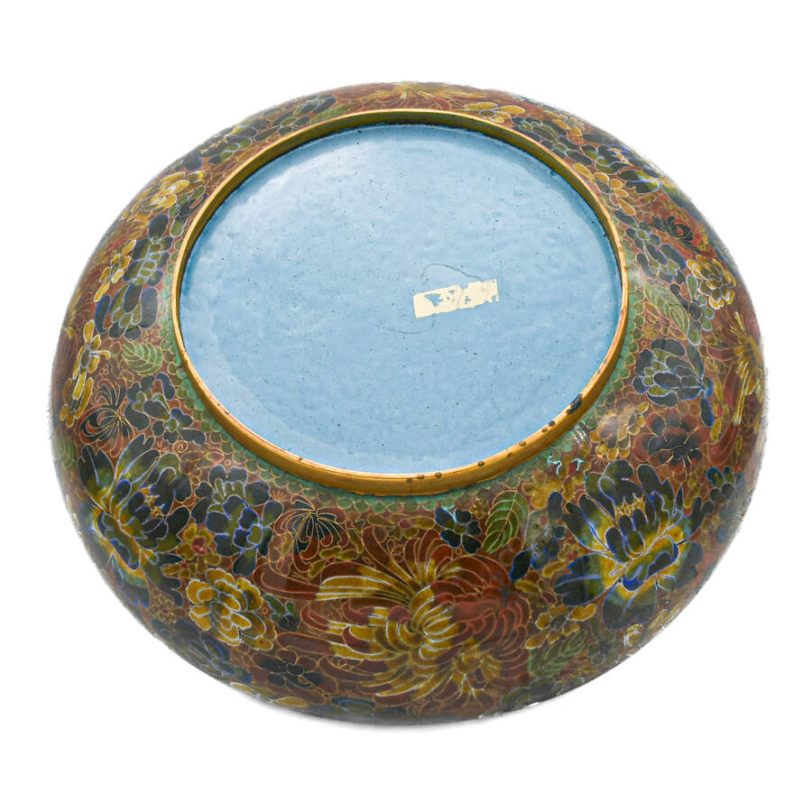 Large Chinese Cloisonné Bowl-6