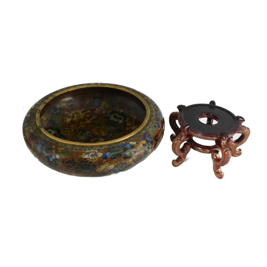 Large Chinese Cloisonné Bowl-3