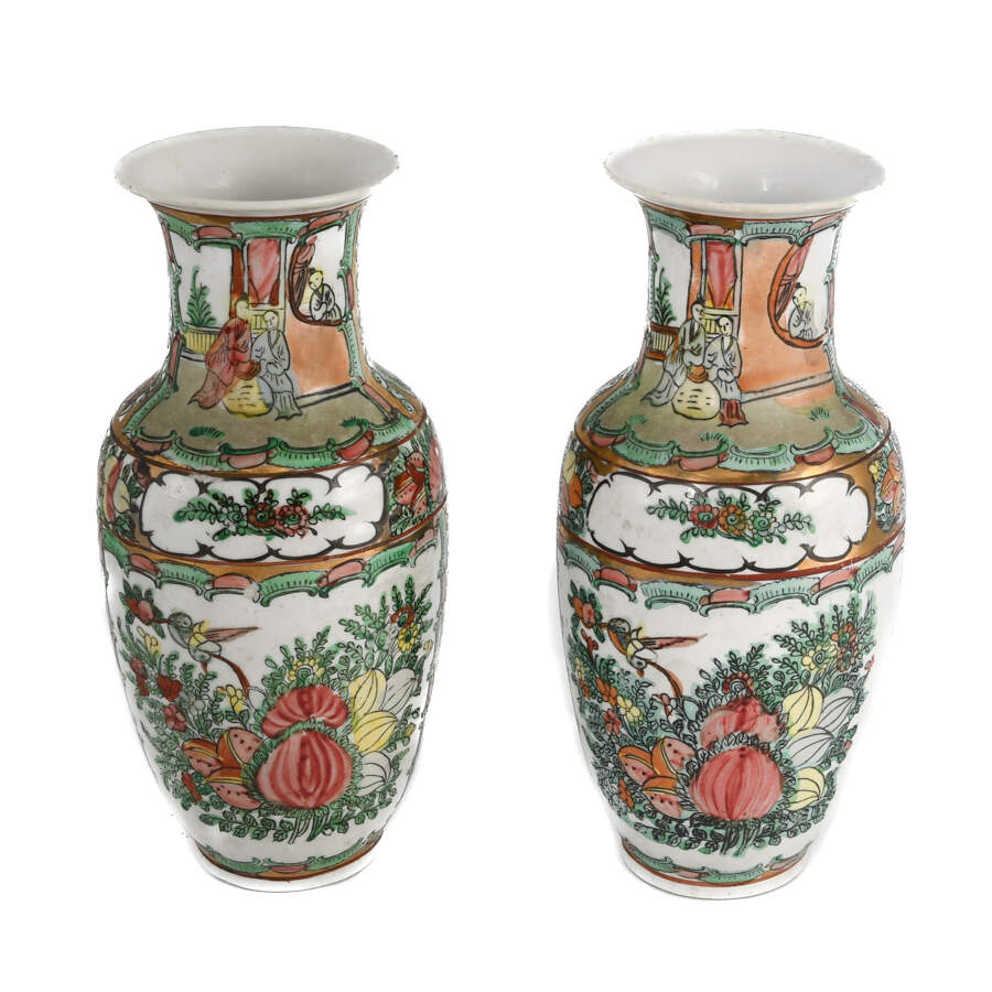 Pair of Chinese Famille Verte Vases-4