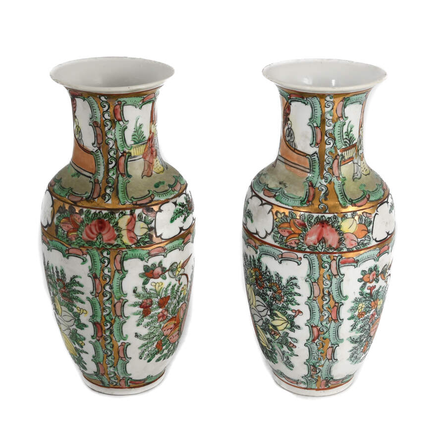 Pair of Chinese Famille Verte Vases-3