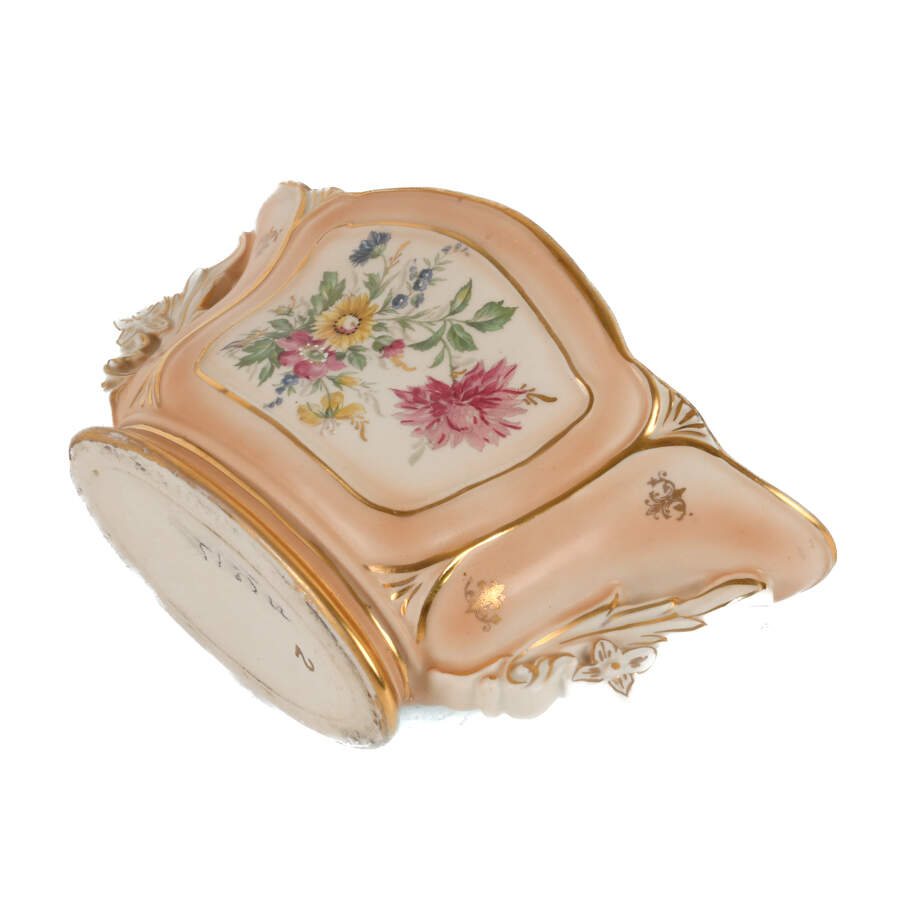 Continental Hand Painted and Gilt Decorated Floral Centerpiece-5