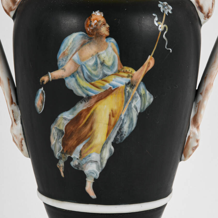 Antique Pair of 19th-Century Paris Porcelain Vases-2
