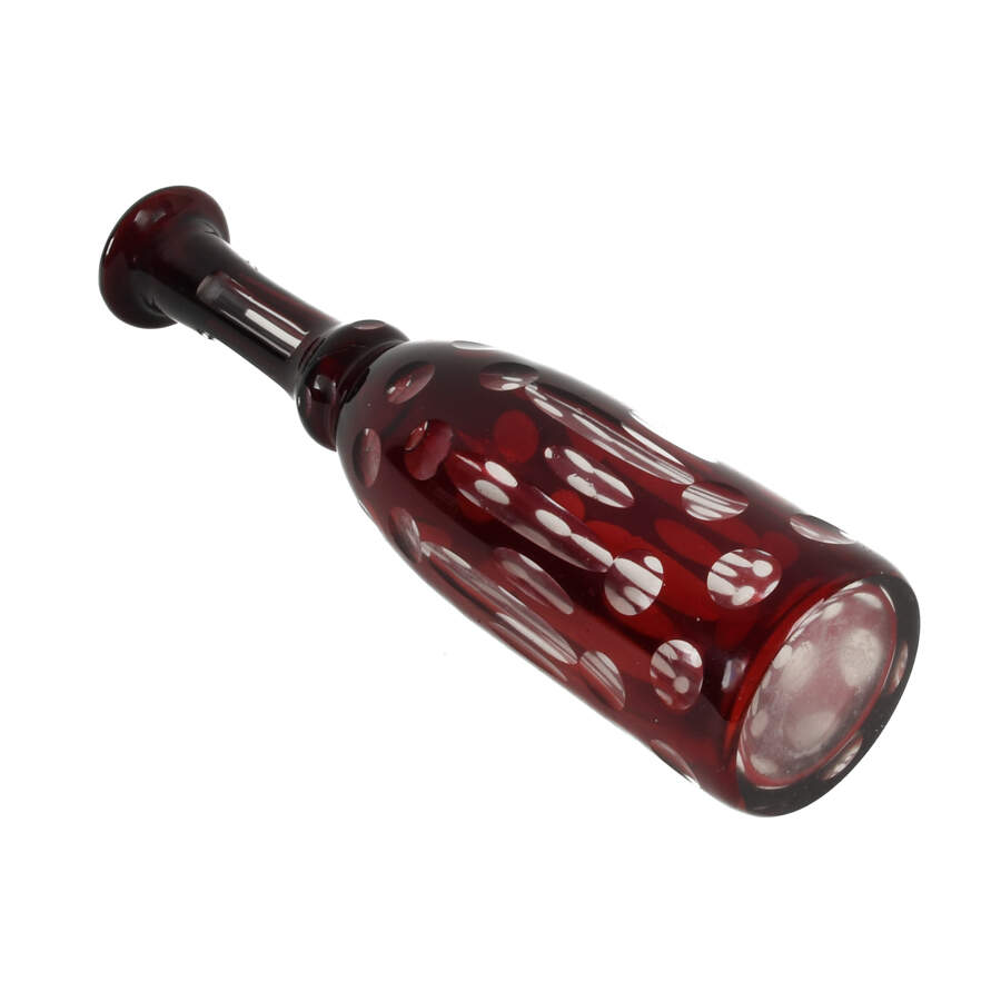 Cezch Cranberry Coin Dot  Decanter-5