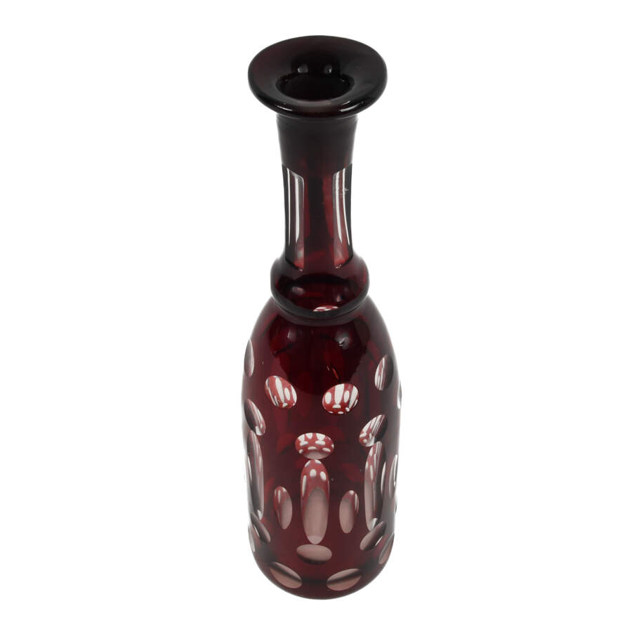 Cezch Cranberry Coin Dot  Decanter-2