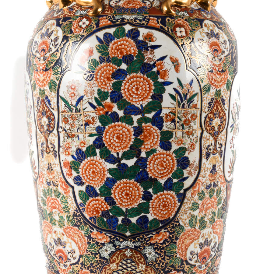 Grand Floral and Geometric Vase-6