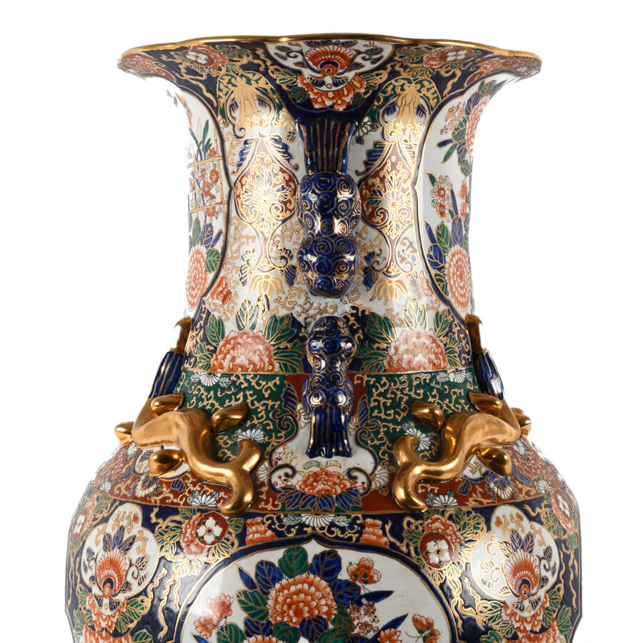 Grand Floral and Geometric Vase-5