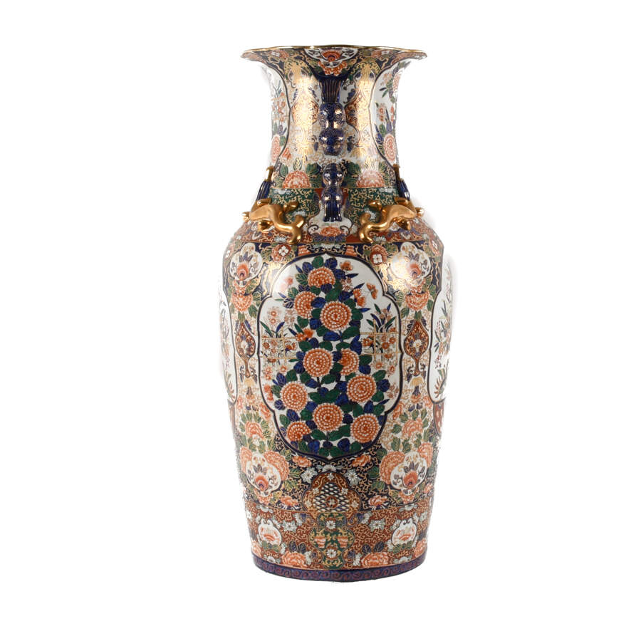 Grand Floral and Geometric Vase-4