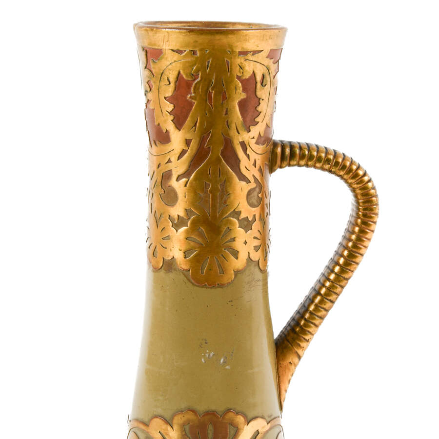 French Art Nouveau Sarreguemines Pitcher-3