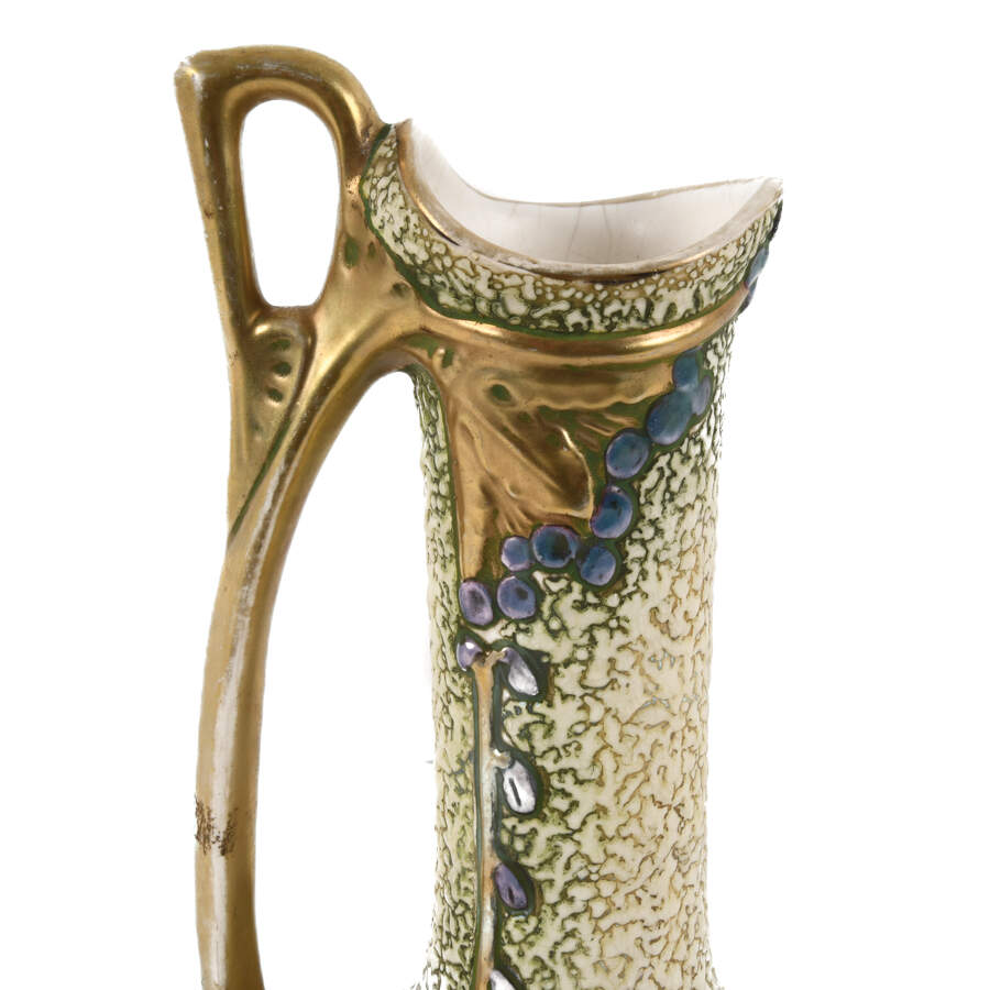 Amphora Art Nouveau Pottery Vase Attributed to Julius Dressler-3