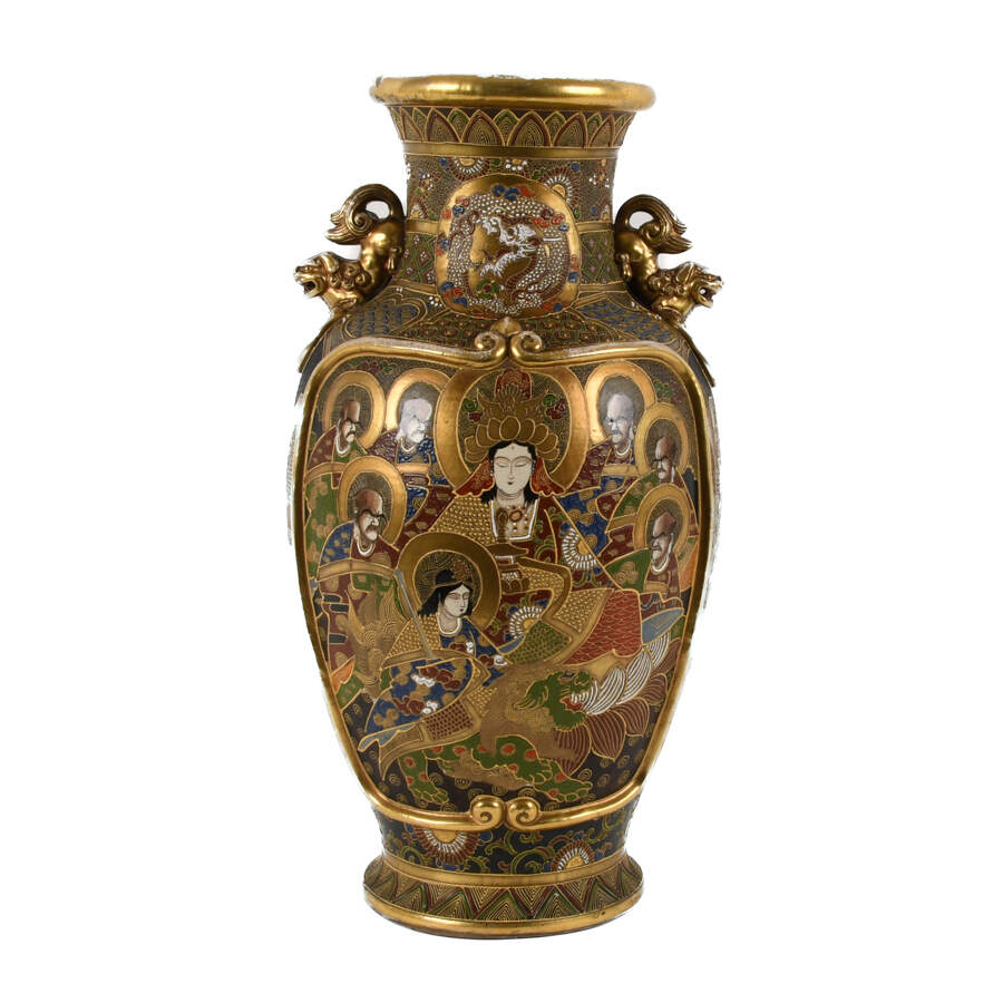 Large Japanese Satsuma Vase-6