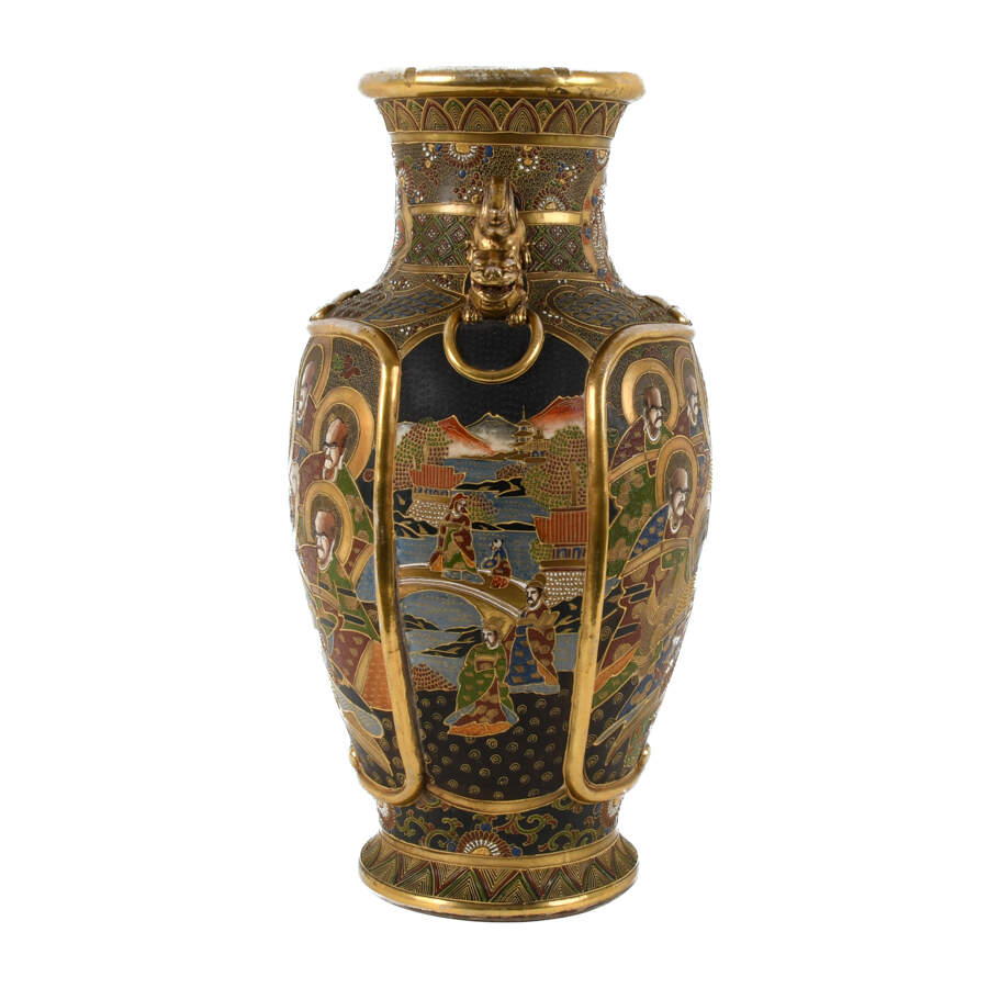 Large Japanese Satsuma Vase-4