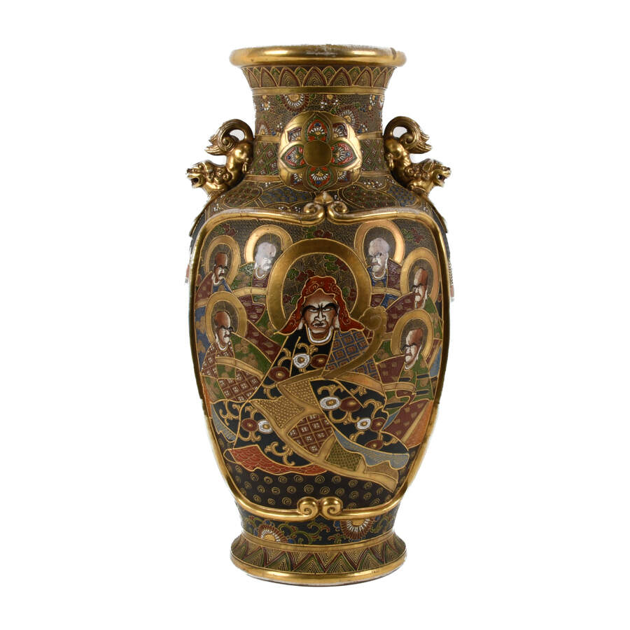 Large Japanese Satsuma Vase-1