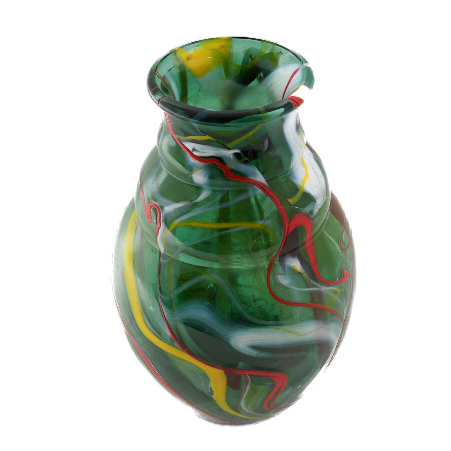 Large Studio Art Glass Abstract Vase-4