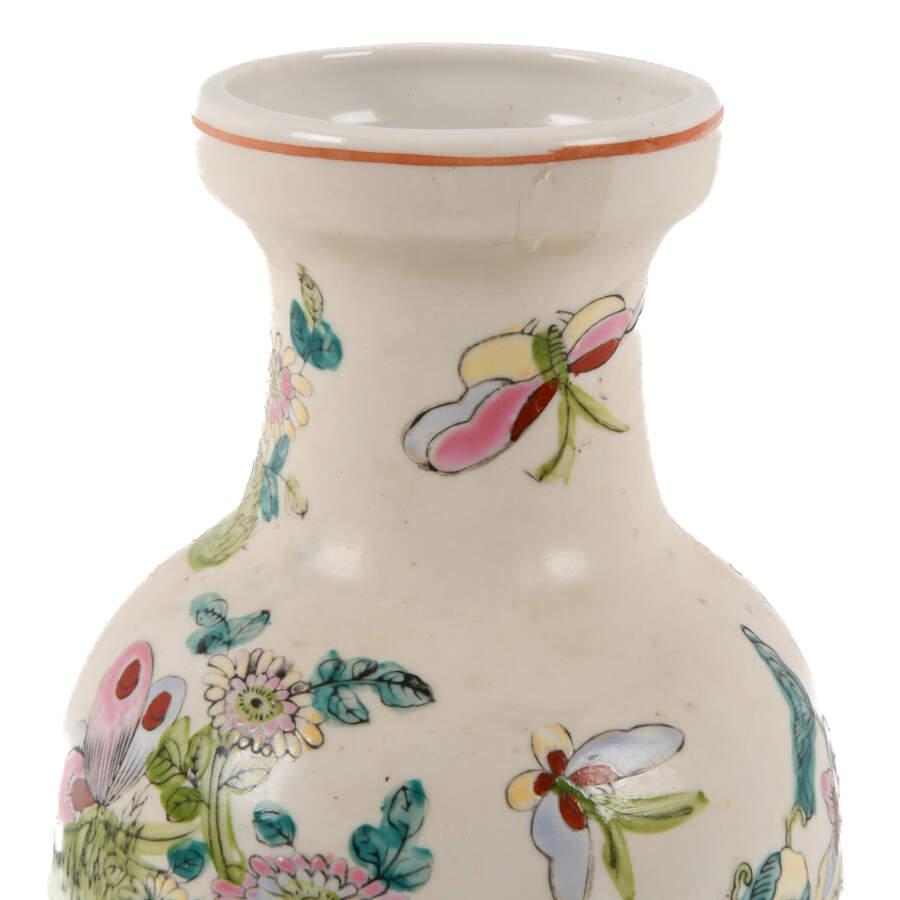 Chinese Butterfly Garden Decorated Vase-2