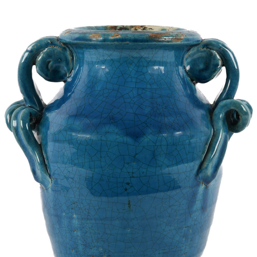 Antique Turquoise Double-Handle Vase-2