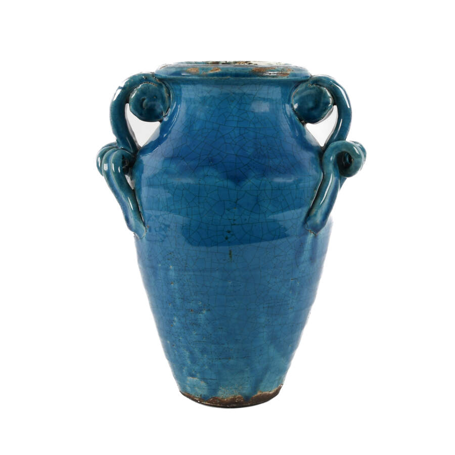 Antique Turquoise Double-Handle Vase-1