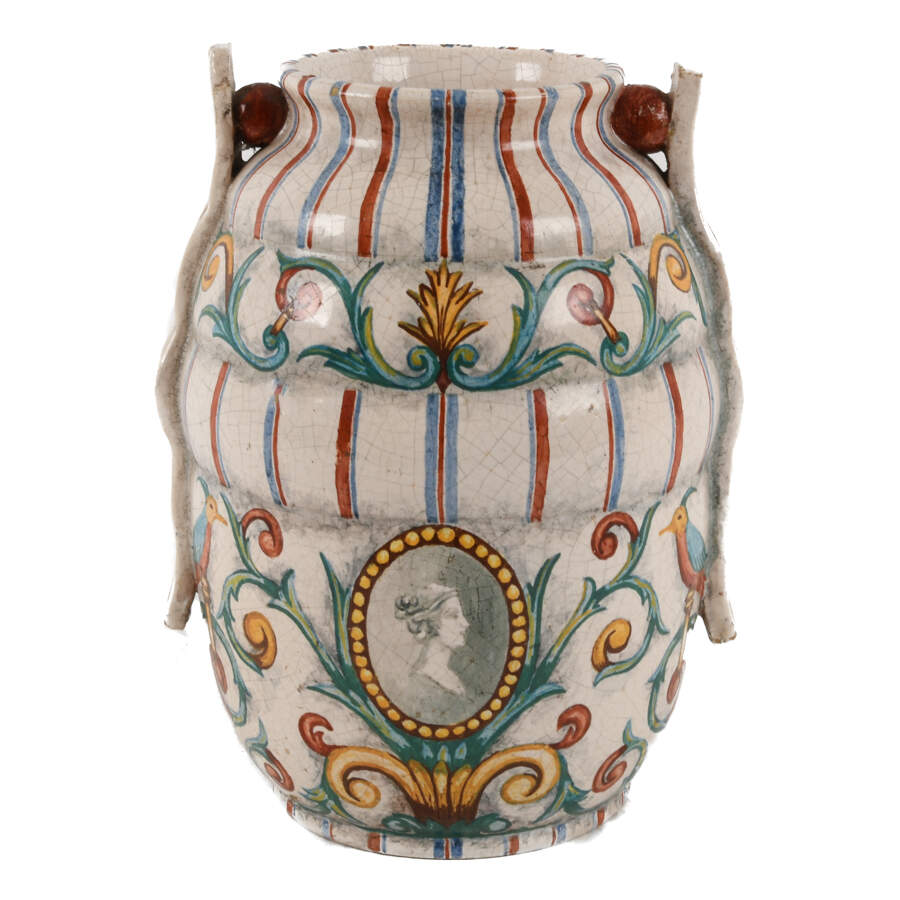Antique Italian Crackle Glaze Vase-5