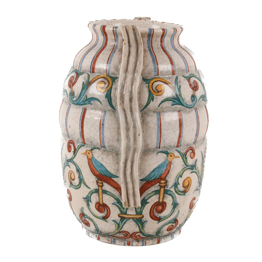 Antique Italian Crackle Glaze Vase-4