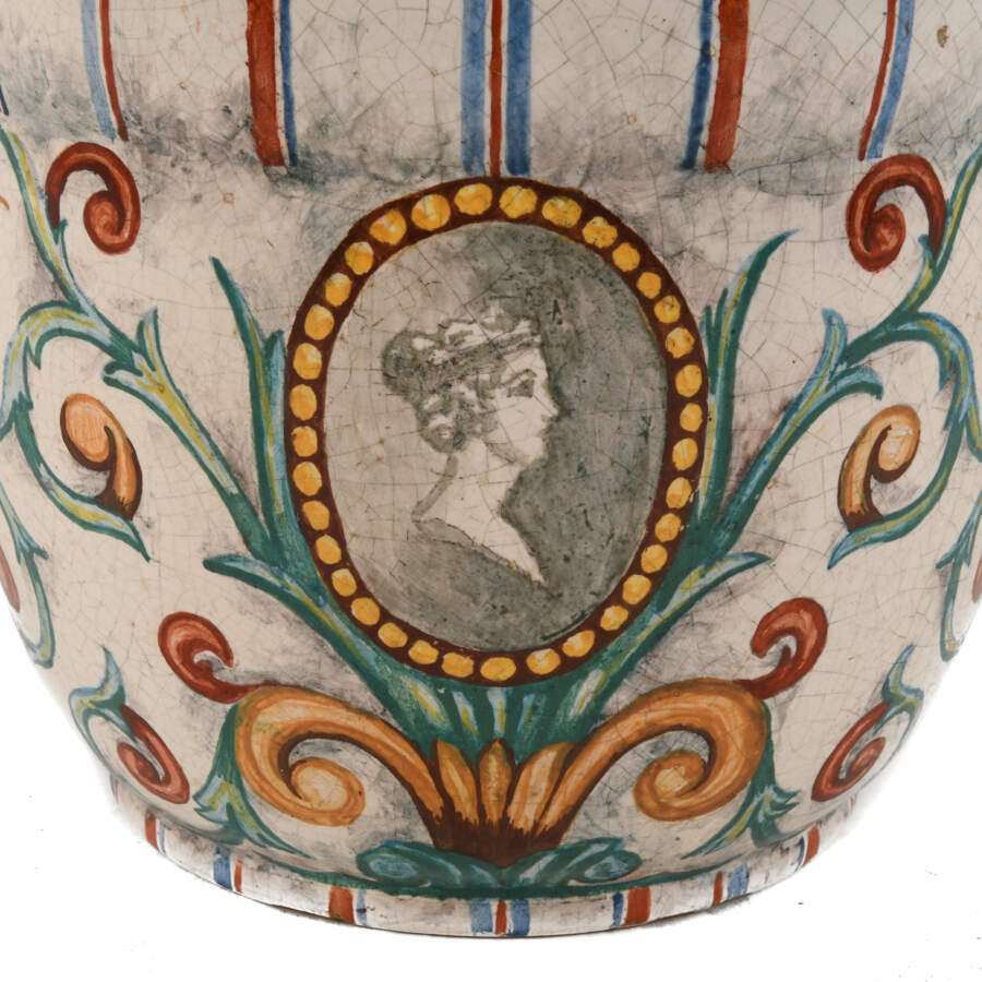 Antique Italian Crackle Glaze Vase-3