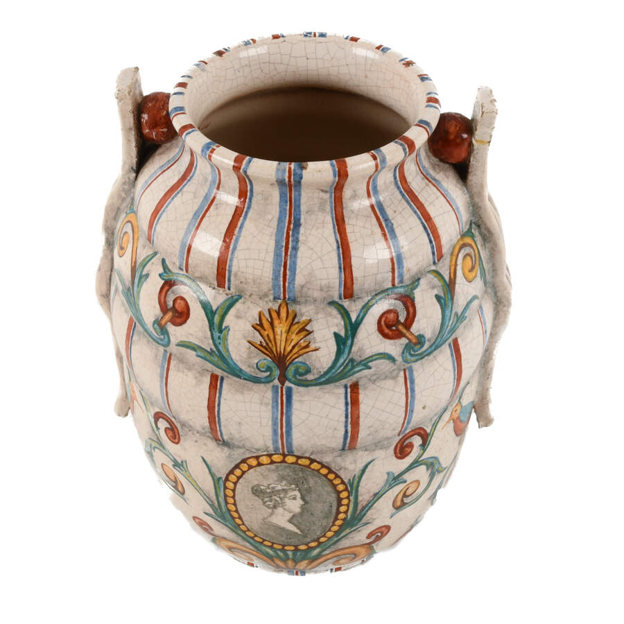 Antique Italian Crackle Glaze Vase-2