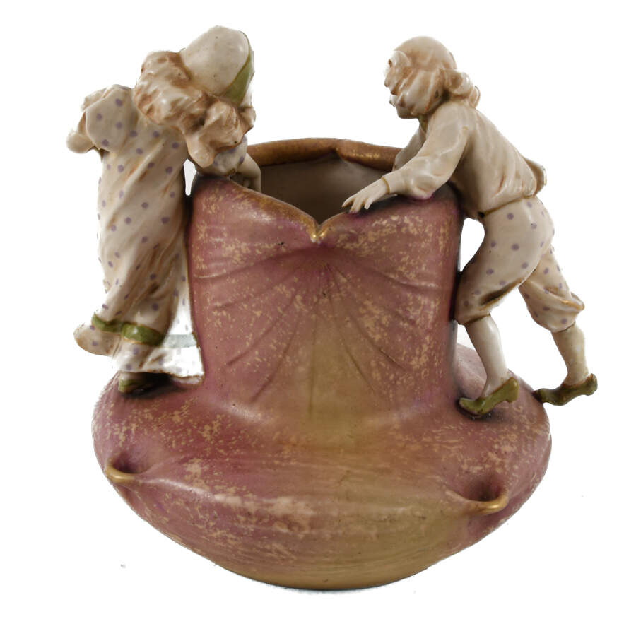 Amphora Tepliz Figural Children Spill Vase-4