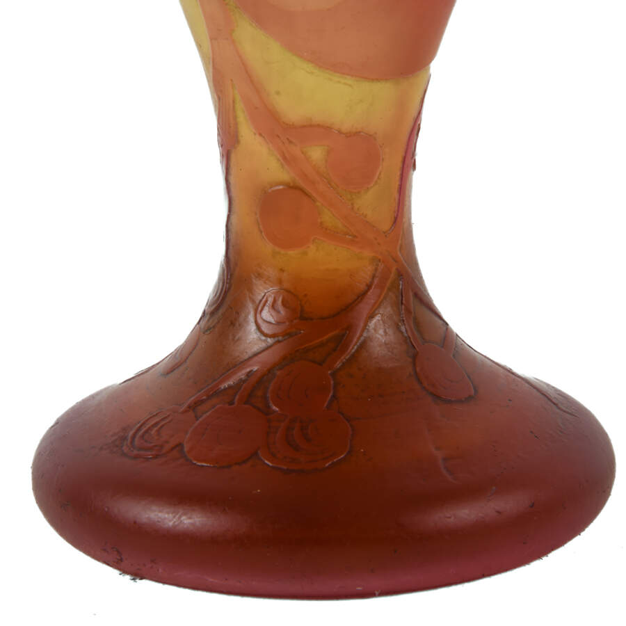 Miniature Cameo Art Glass Cabinet Vase After Loetz-3