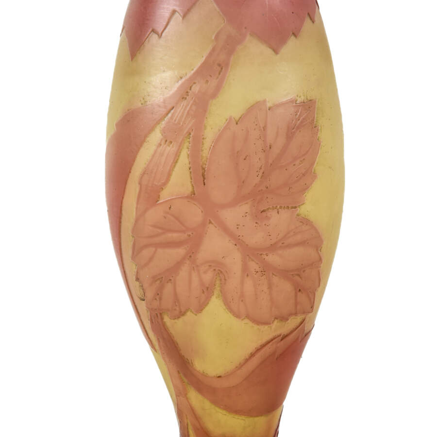 Miniature Cameo Art Glass Cabinet Vase After Loetz-2