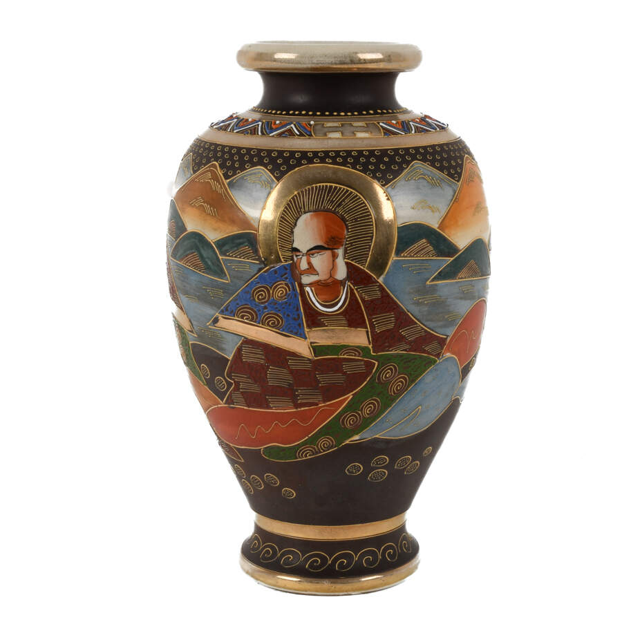 Japanese Moriage Satsuma Vase-3