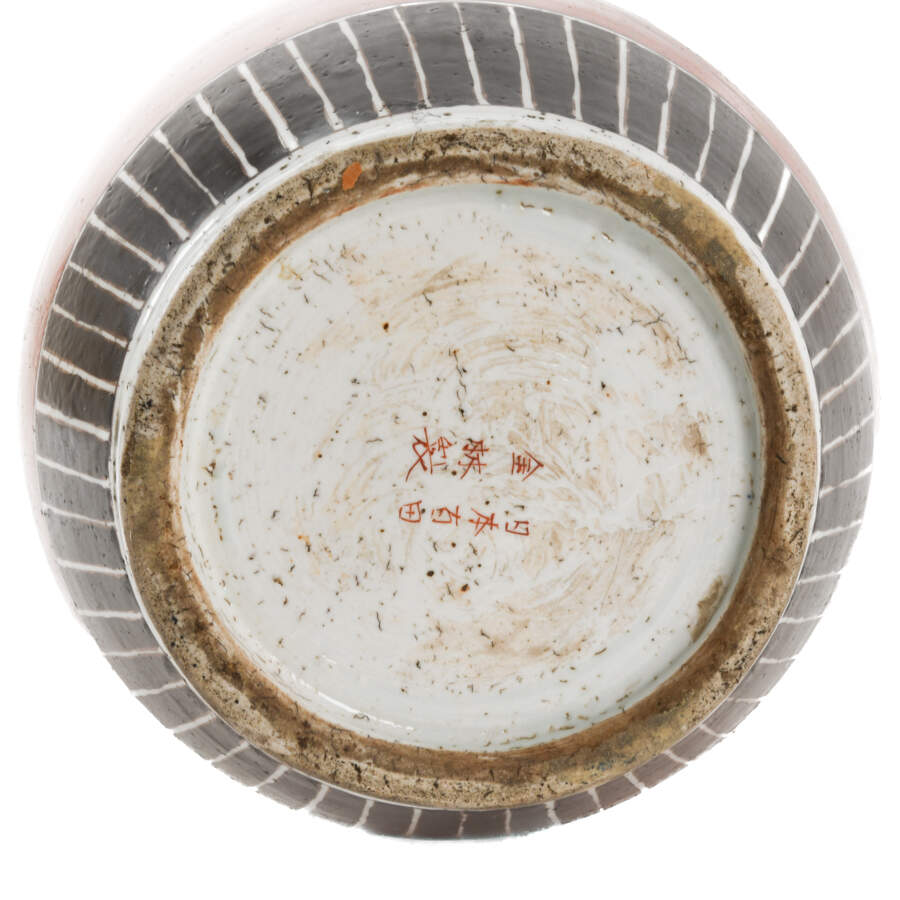 Japanese Porcelain Imari Ruffle Lip Floor Vase-6