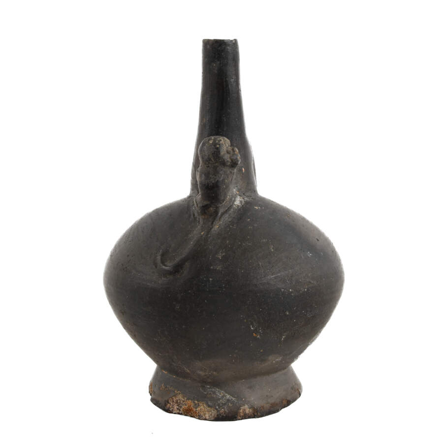 Antique Blackware Pottery Vessel-3