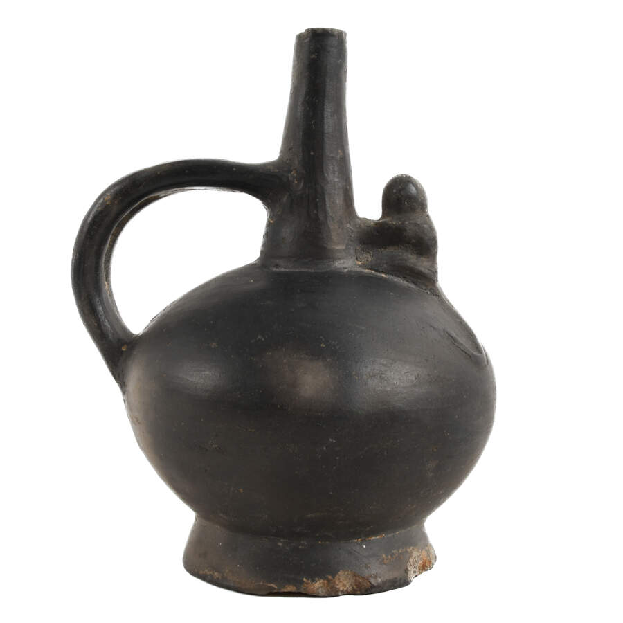 Antique Blackware Pottery Vessel-1