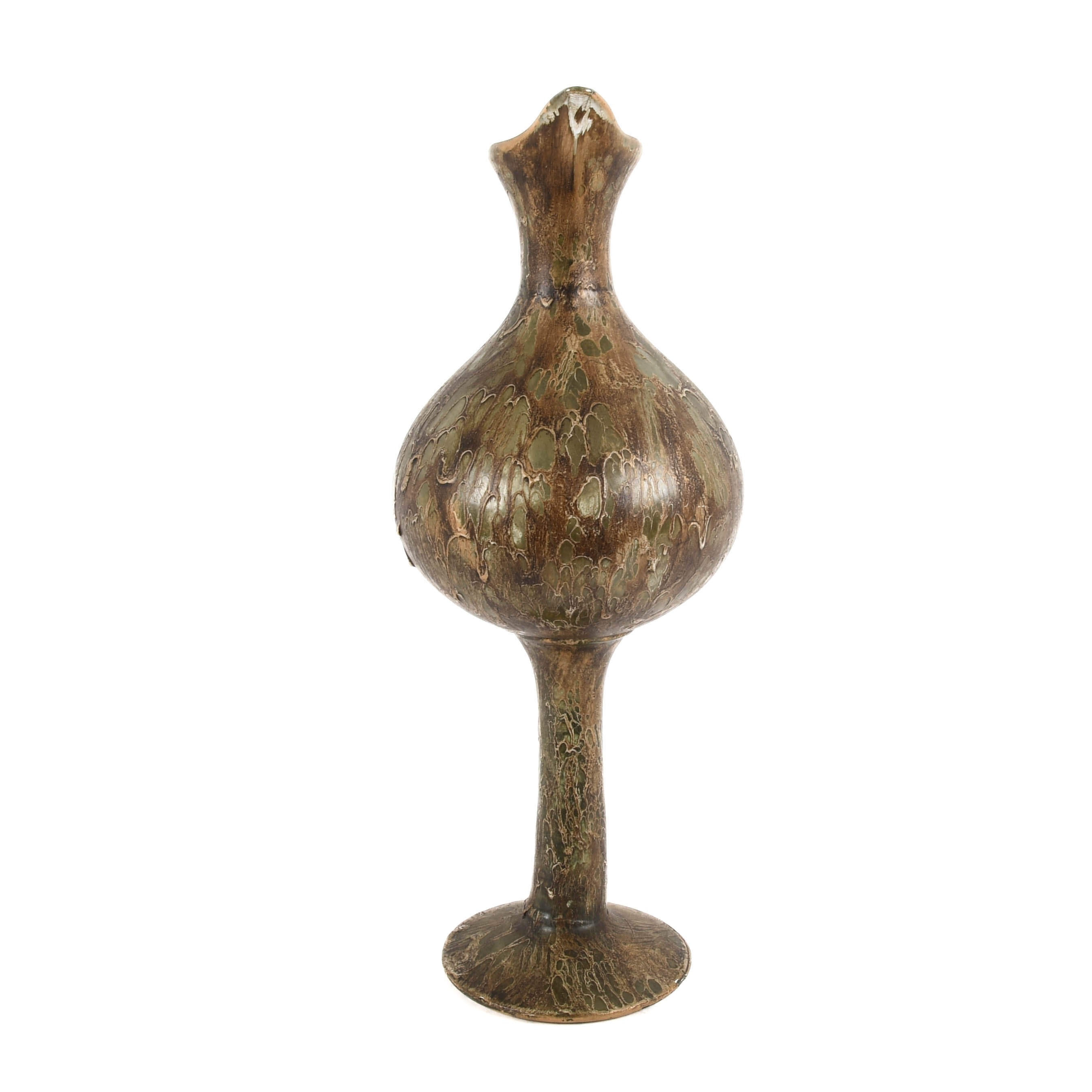Abstract Hand-Blown Painted Decorated Ewer-6