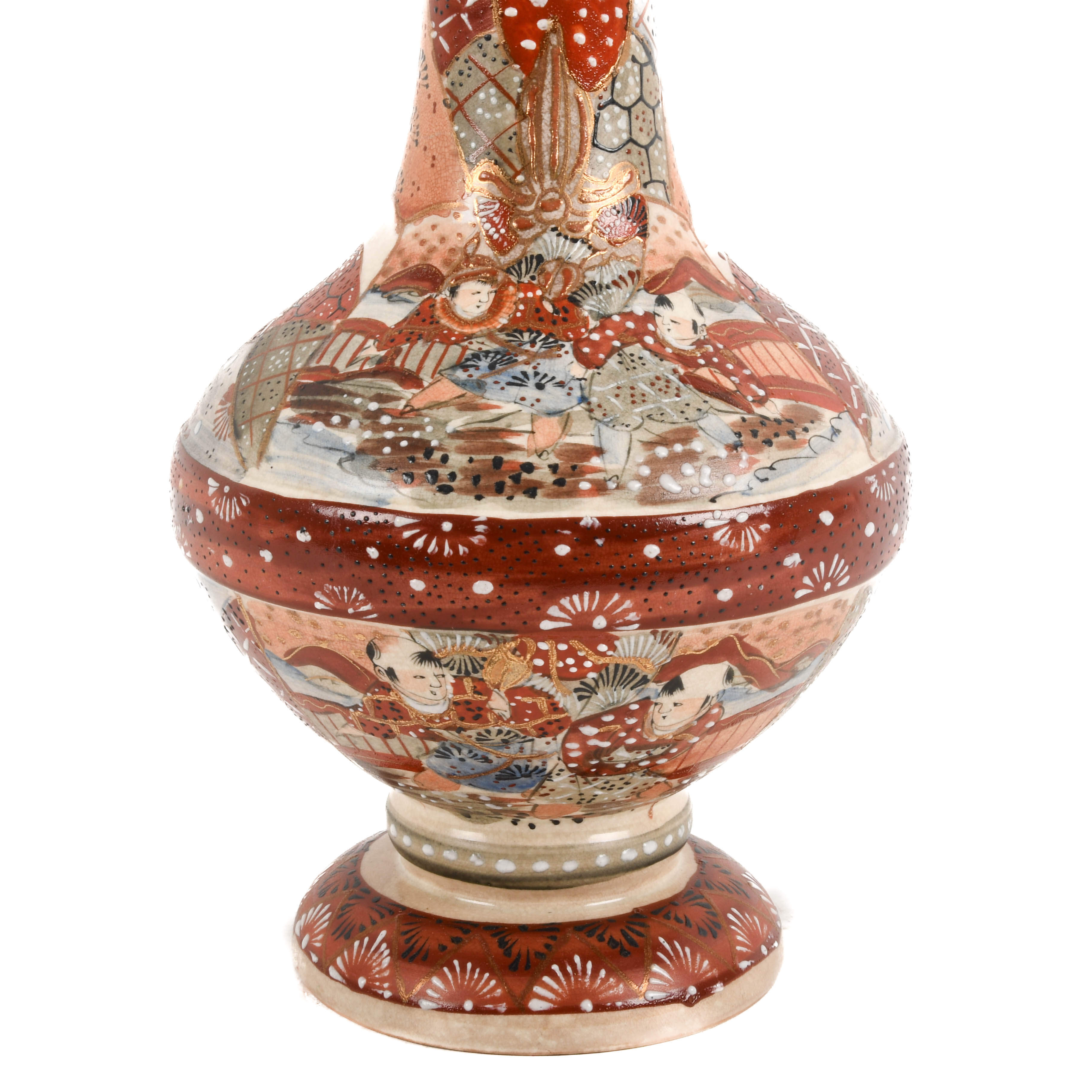 Satsuma Bottle Neck Vase-3