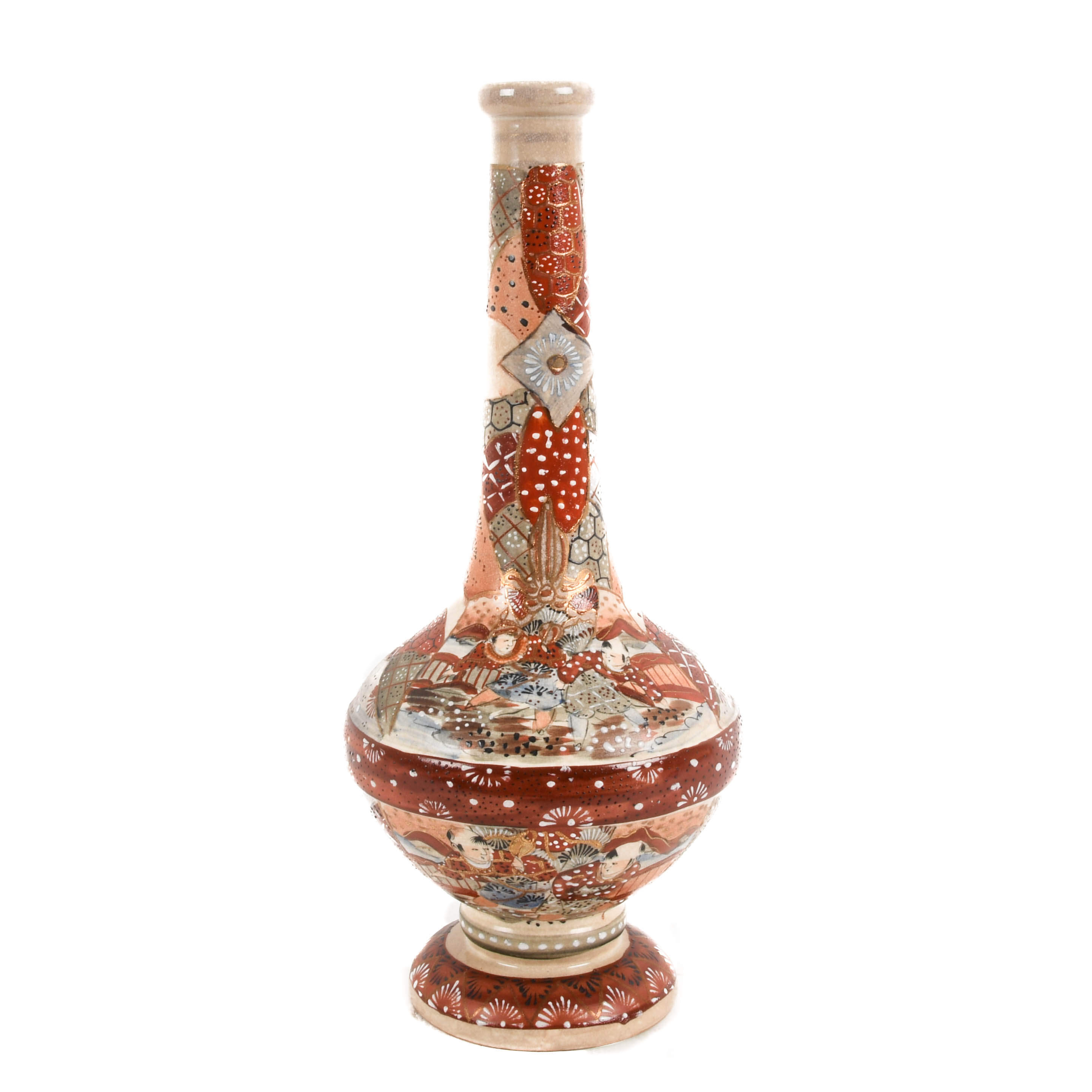 Satsuma Bottle Neck Vase-1