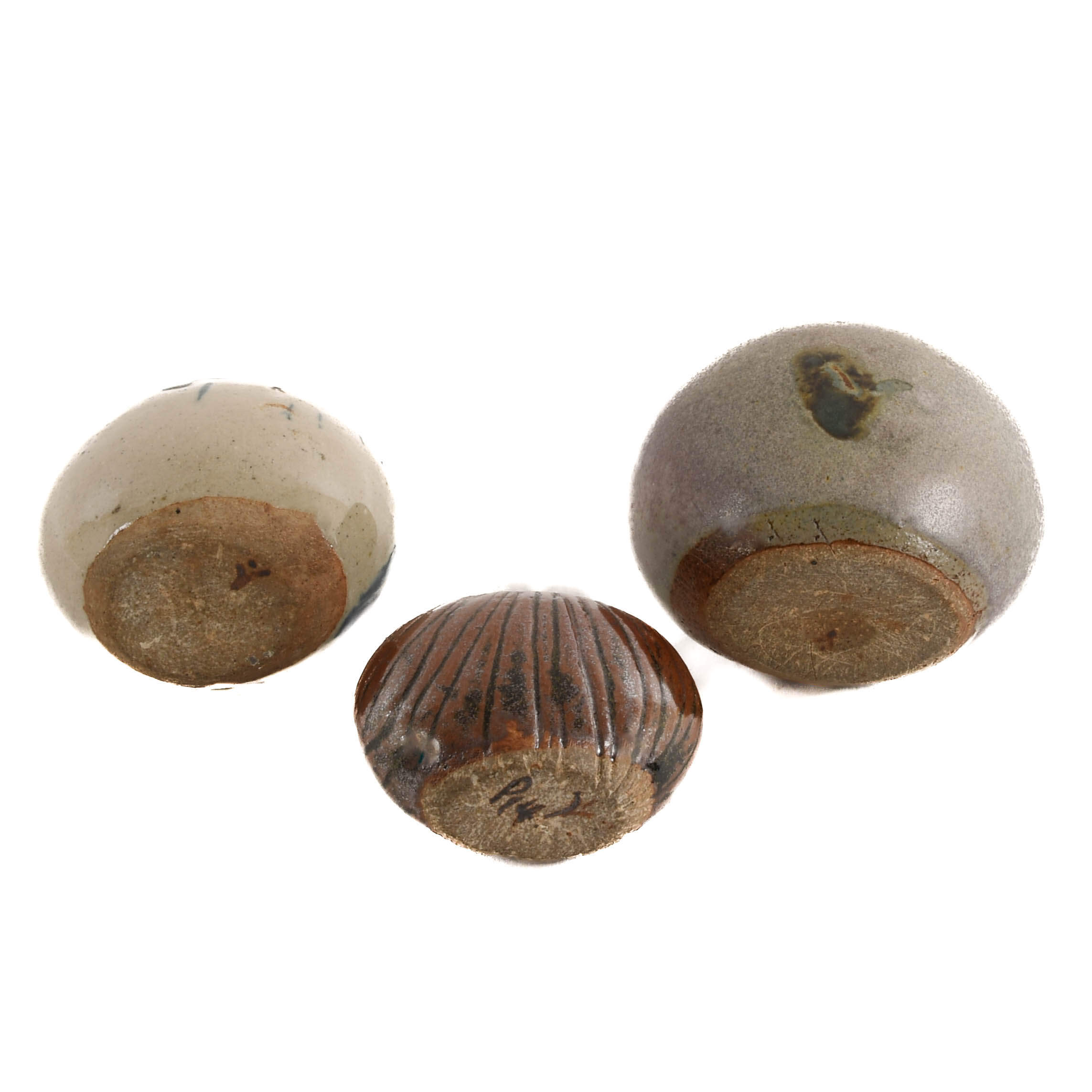 Grouping of Three Studio Pottery Miniature Bud Vases-5