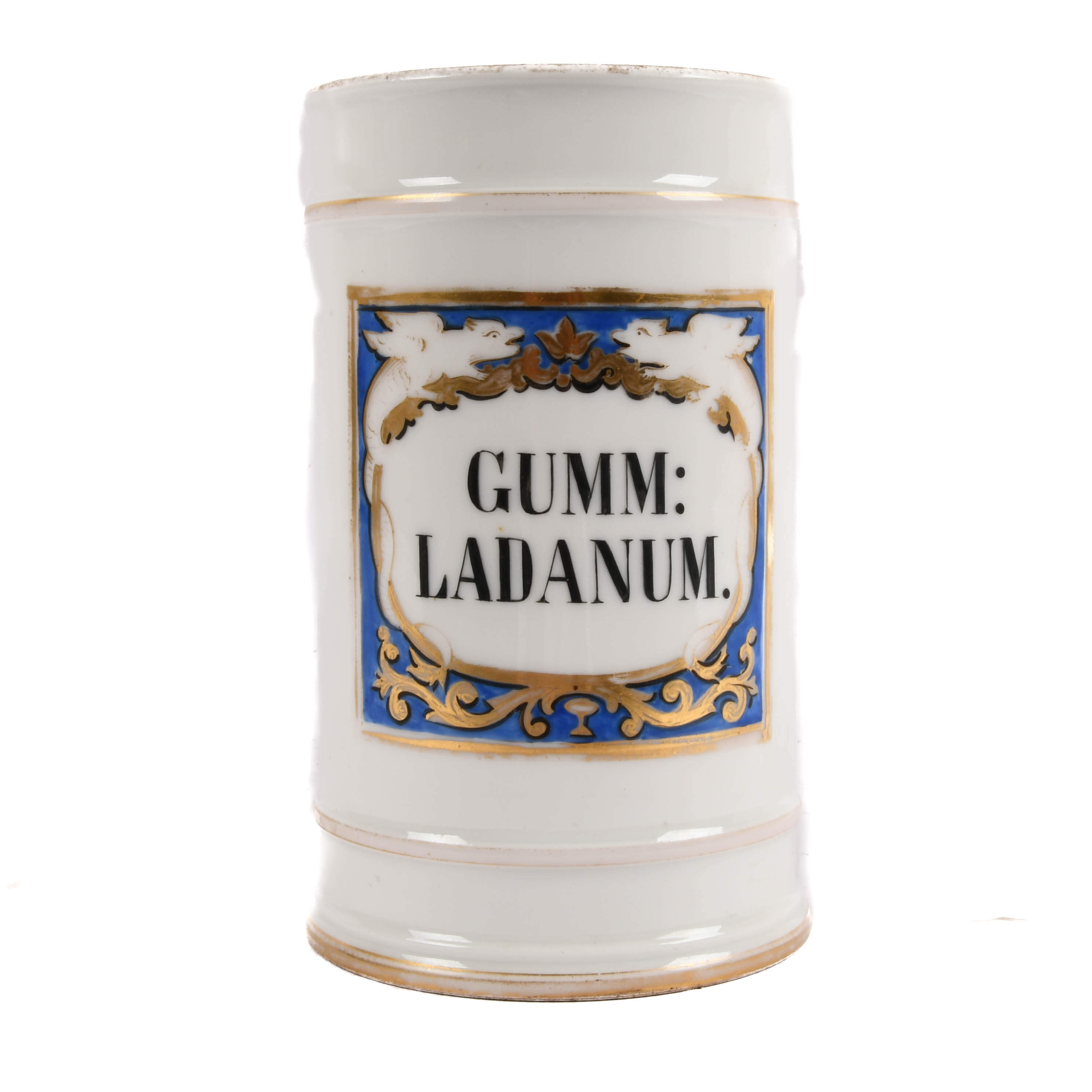 Antique Paris Porcelain Pharmacy Jar-1