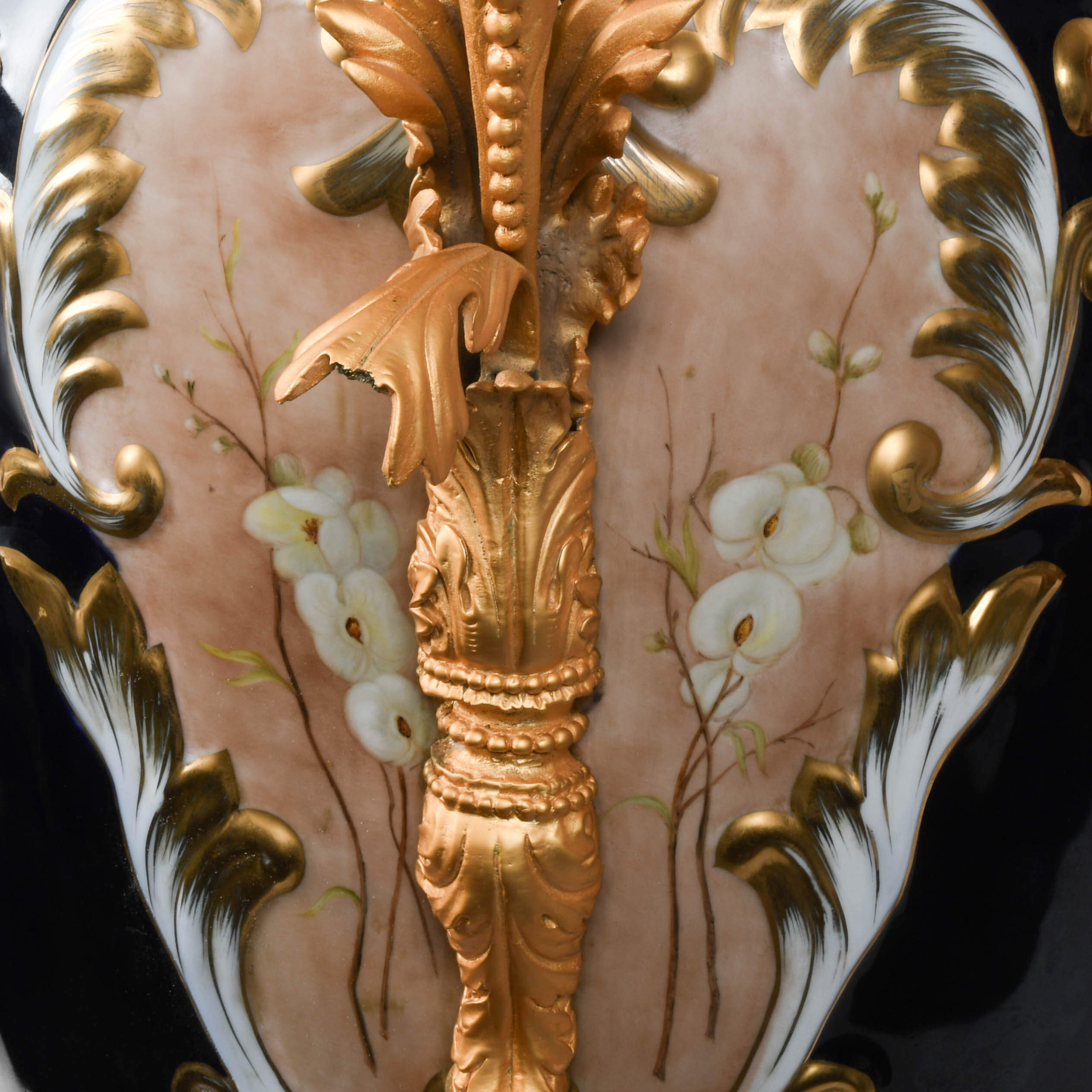 Antique Monumental Limoges Hand-Painted Vase-8