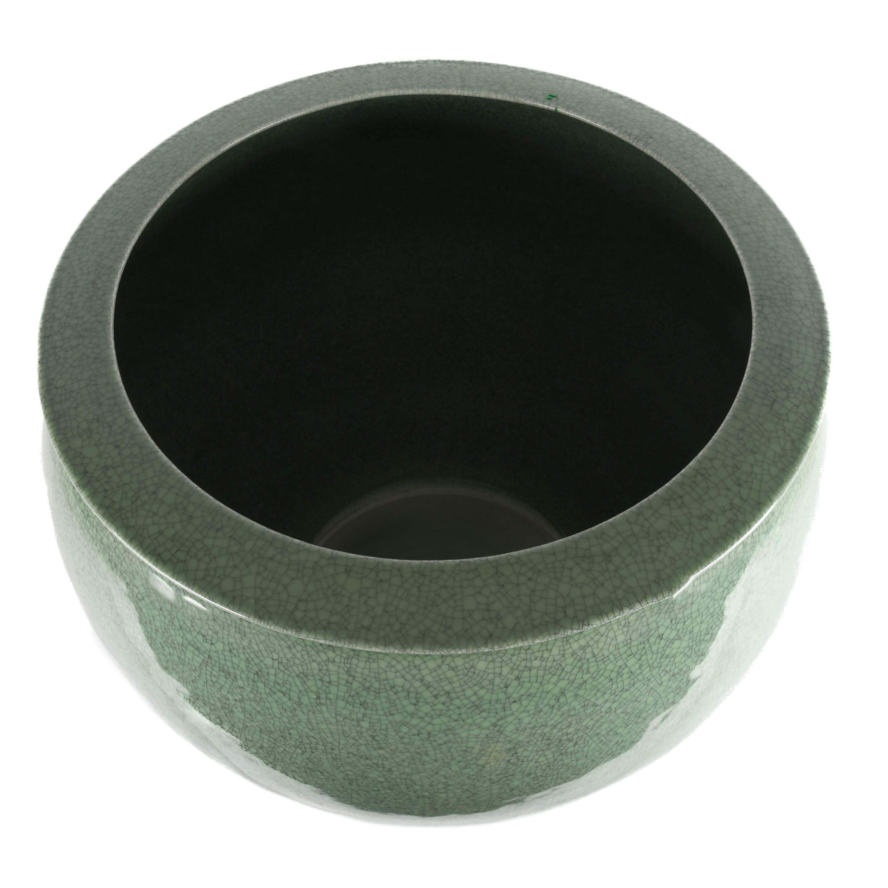 Palatial-Sized Chinese Celadon Fishbowl Planter-2