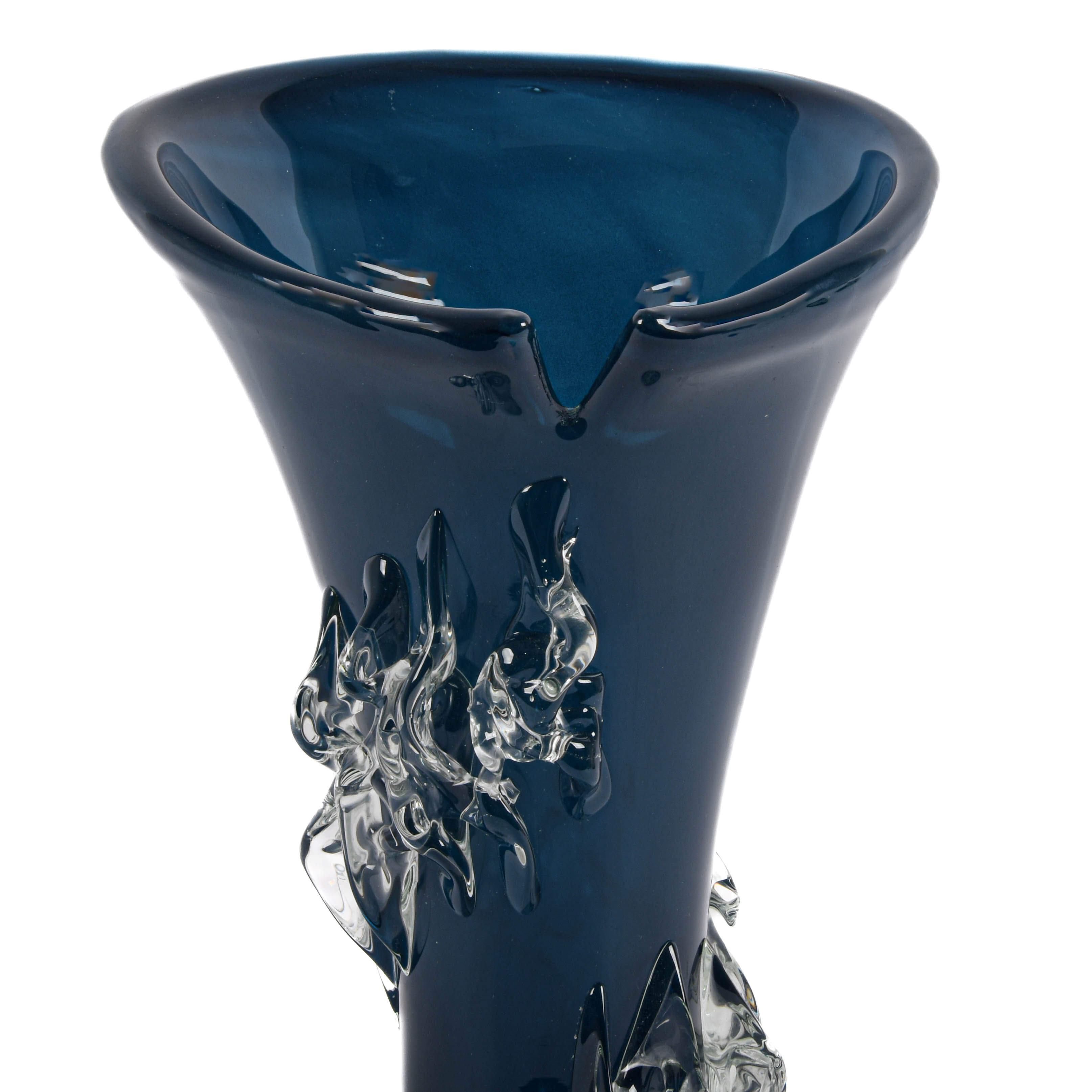 Oversized Hand-Blown Glass Art Vase by Ion Tamaian-4