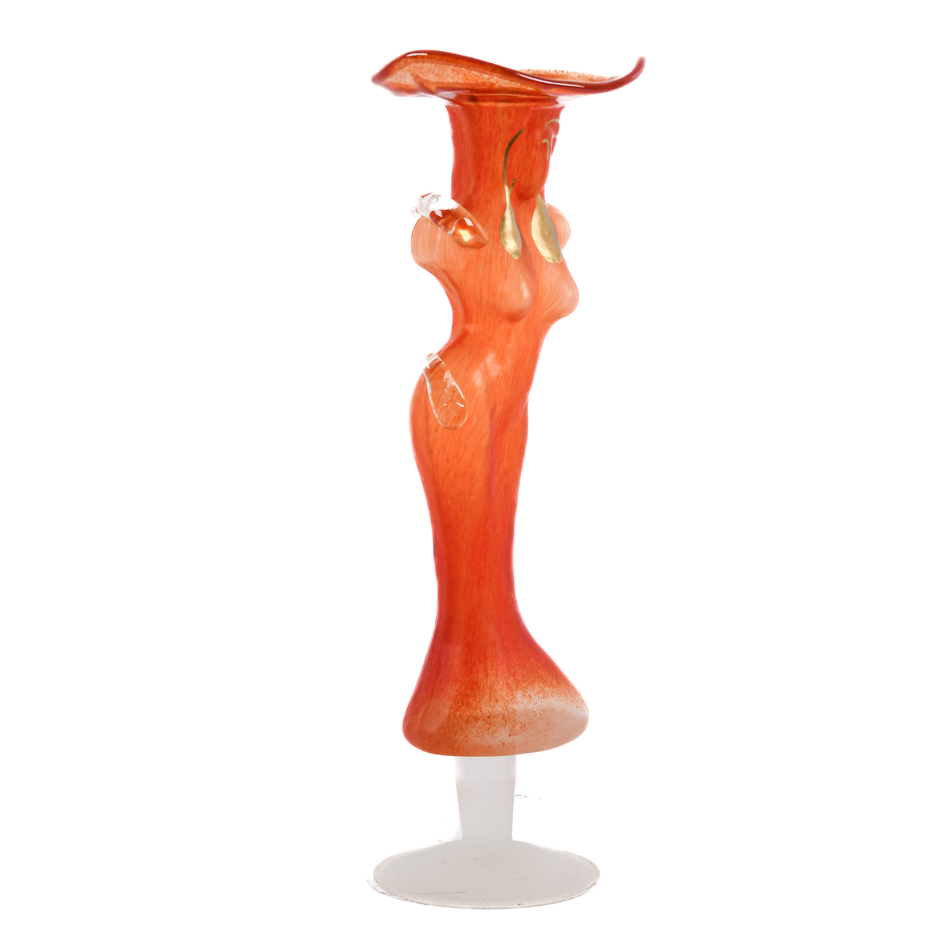 Woman's Torso Glass Vase Attributed to Elena Graure Manta-12