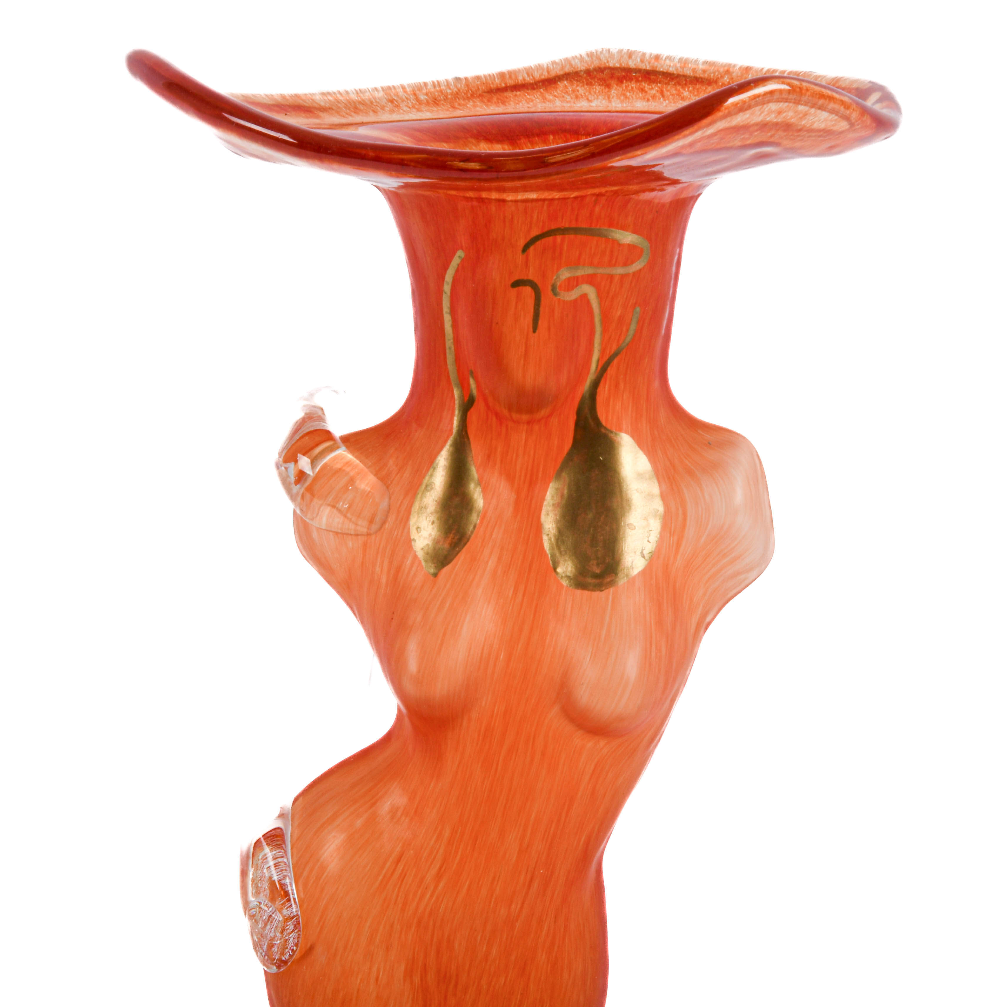 Woman's Torso Glass Vase Attributed to Elena Graure Manta-8