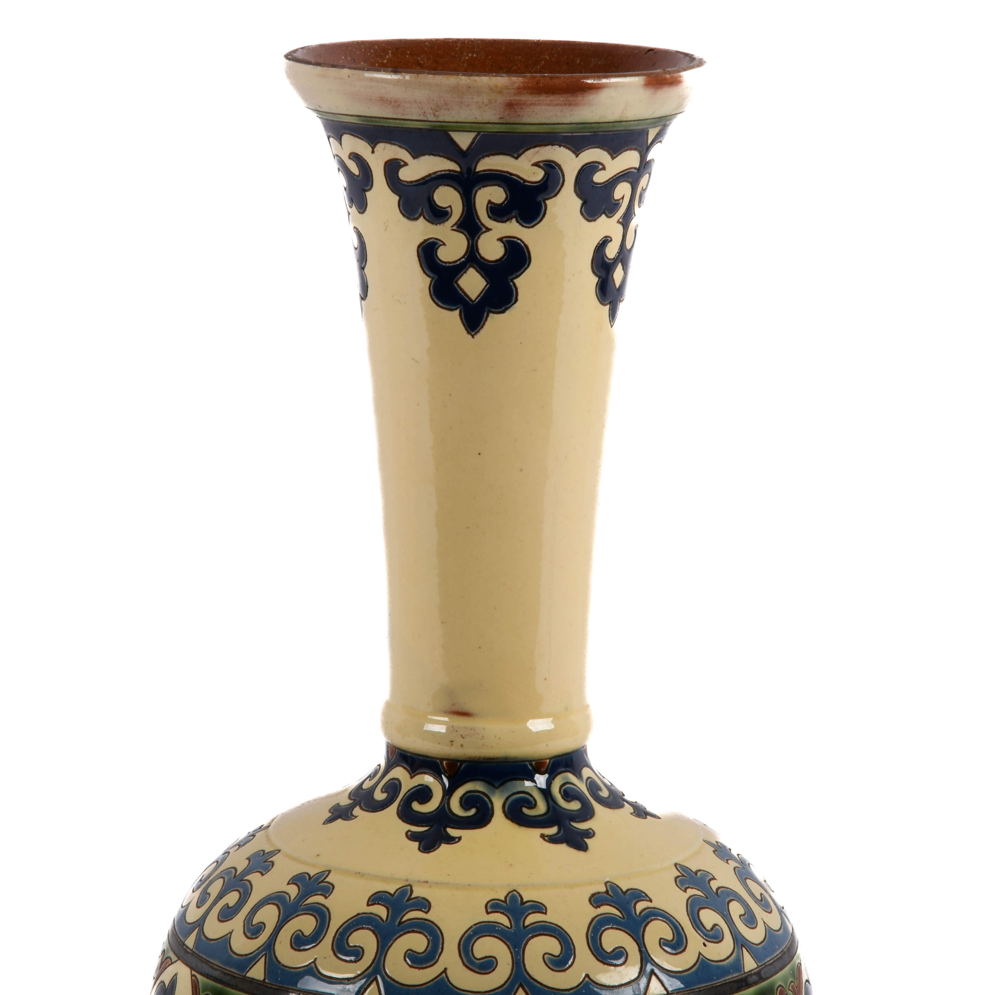 Majolica Bottle Neck Vase-2