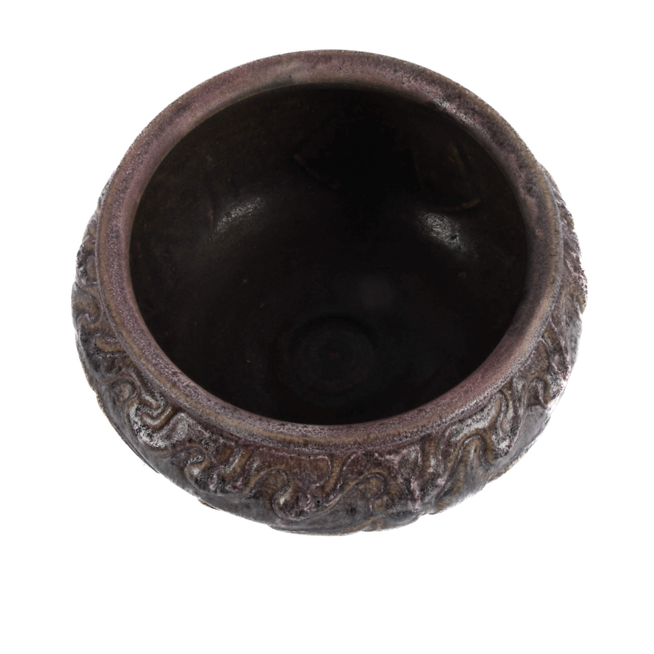 Studio Pottery Lavender Glazed Planter-4