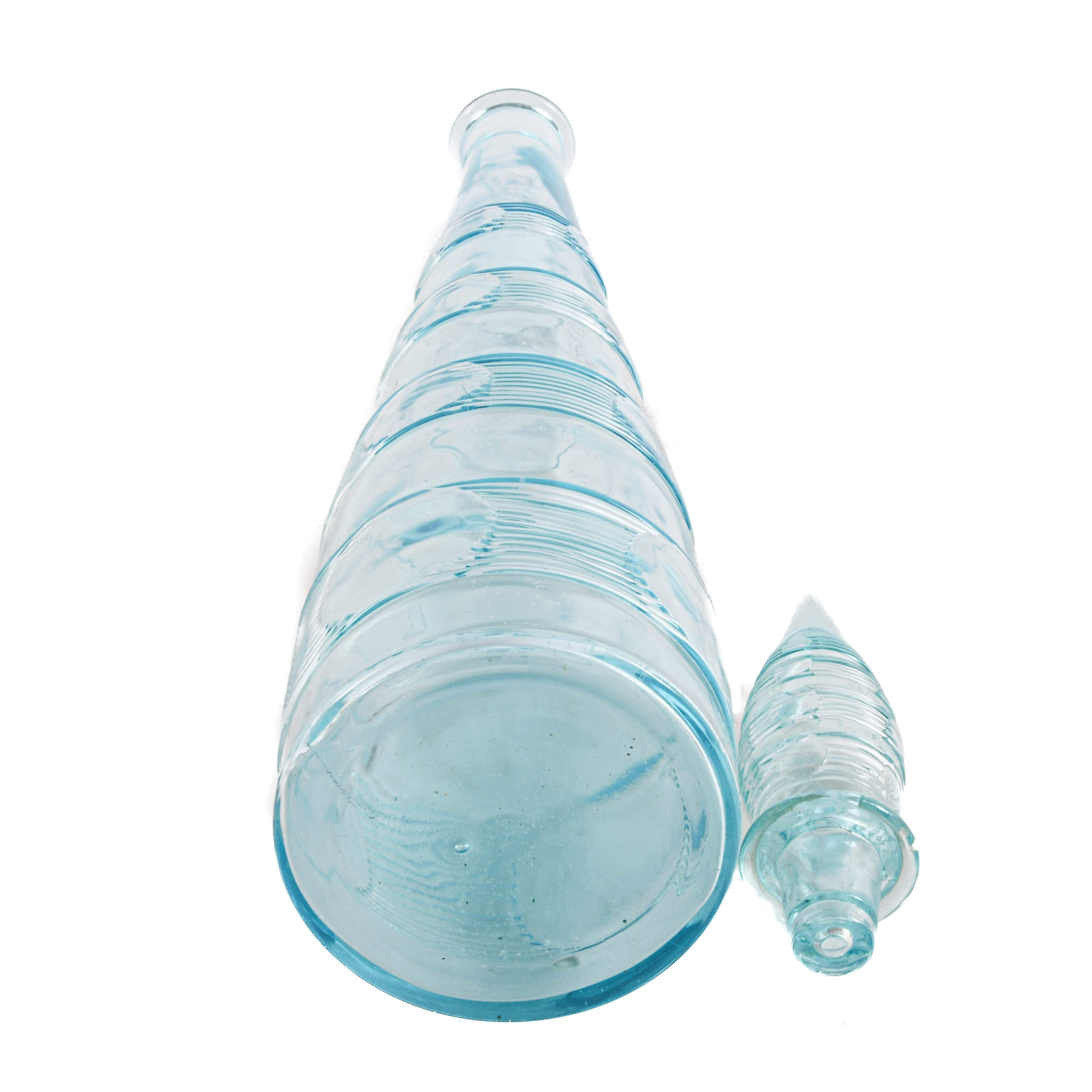 Large Mid-Century Modern Empoli Glass Genie Bottle-5