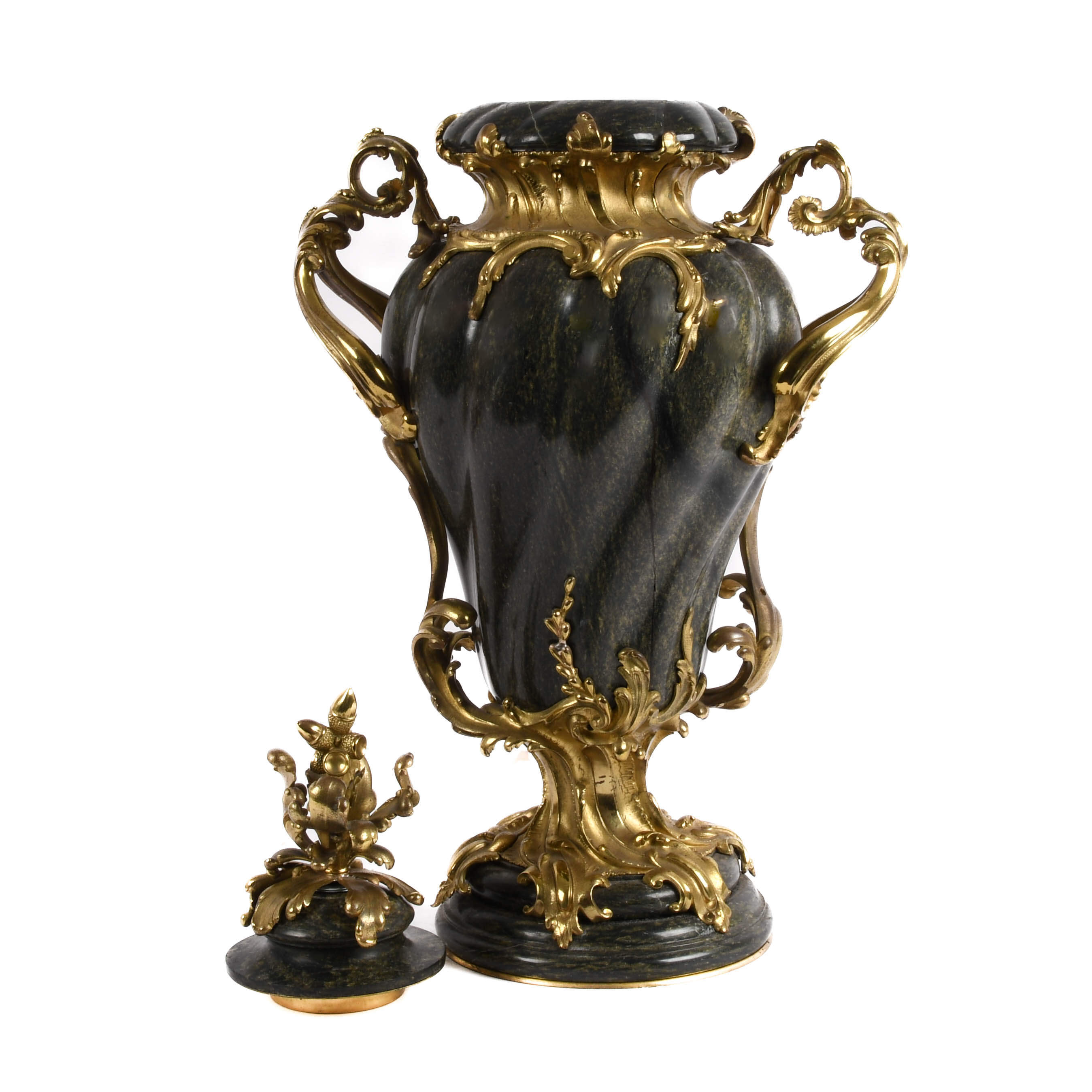 Antique Ormolu and Marble Urn-6