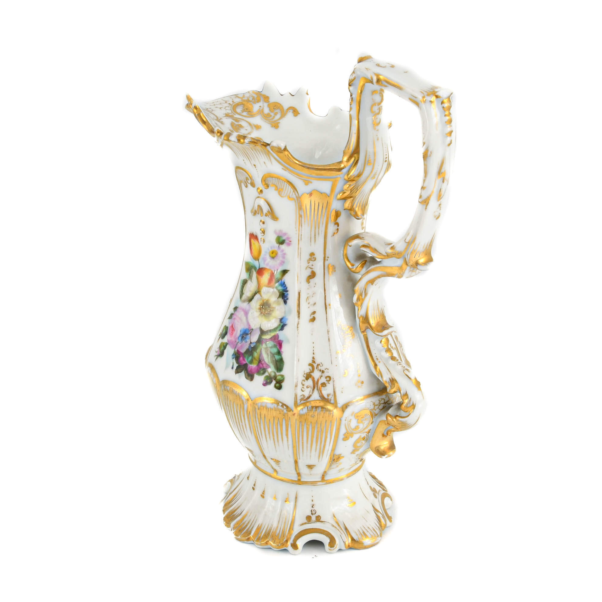 Antique Old Paris Porcelain Pitcher-2