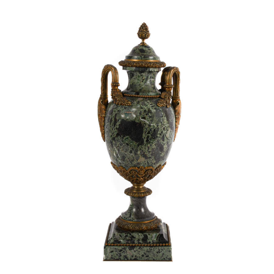Bronze and Marble Urn-1