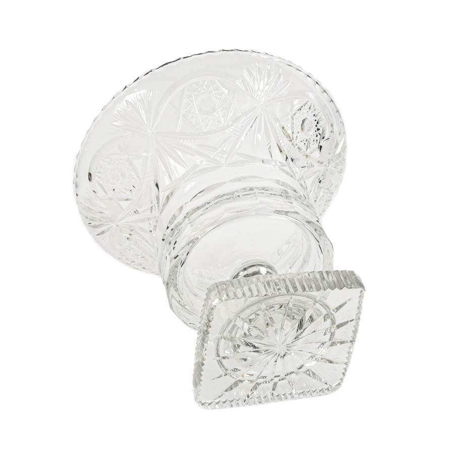 American Brilliant Cut Glass Centerpiece Bowl-5