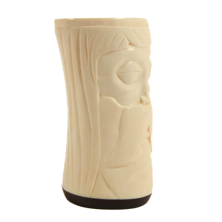 Figural Carved Bone Cup-6